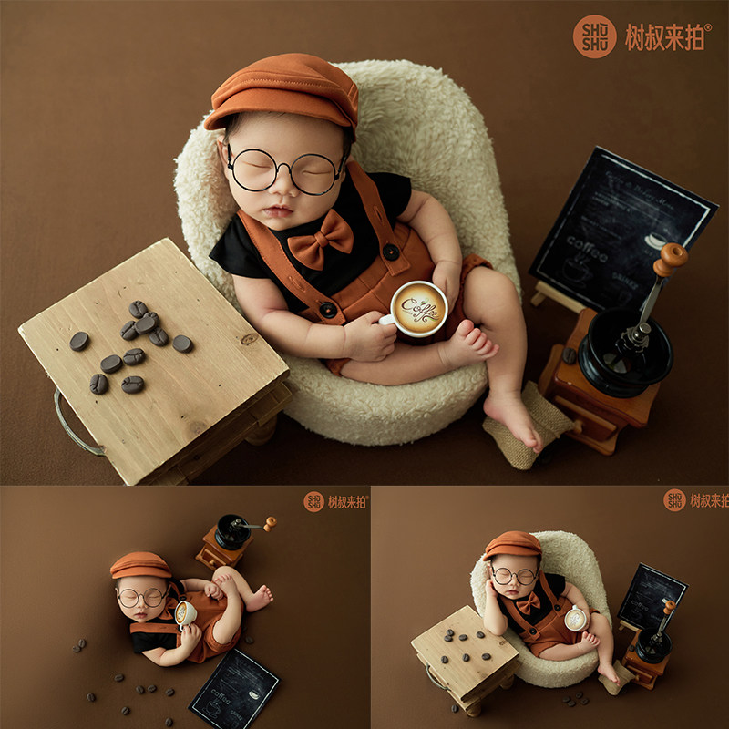 Coffee Theme Set - Newborn Photography Props - Image 2